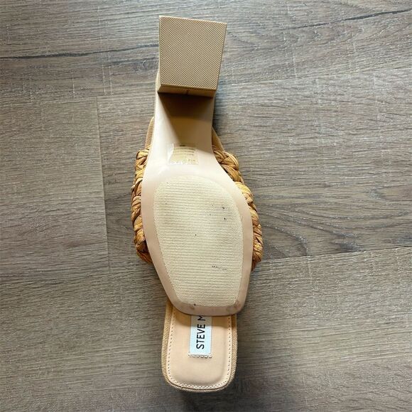 Steve Madden Women's Mylee Beige Block Heel Sandals Size 8 - Picture 8 of 10
